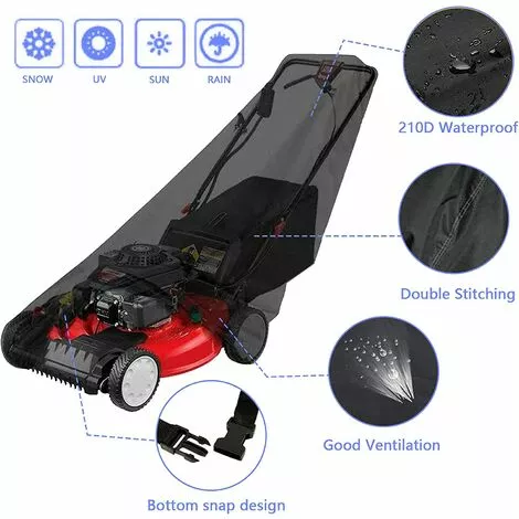 FUHUIDATRADING Housse de Protection Imperméable pour Tondeuse à Gazon et Tracteur de Pelouse - Tissu Oxford 210D Anti-UV et Résistant aux Intempéries 4 FUHUIDATRADING Housse de Protection Imperméable pour Tondeuse à Gazon et Tracteur de Pelouse - Tissu Oxford 210D Anti-UV et Résistant aux Intempéries – Image 2