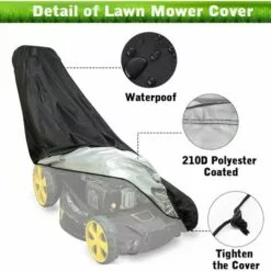 Housse de Protection pour Tondeuse à Gazon Étanche, Anti-Poussière et Anti-UV - FUHUIDATRADING -Tondeuse Et Accessoires Boutique 65634648 4