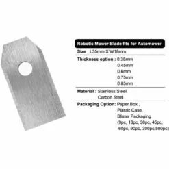 ELLE Lame De Rechange Pour Tondeuse à Gazon Robotique 45 X, Lame En Titane, Compatible Avec Les Tondeuses Robotiques Husqvarna Automower Gardena, Boîte En Plastique, (couleur Primaire 0,45 Mm) -Tondeuse Et Accessoires Boutique 65904522 2
