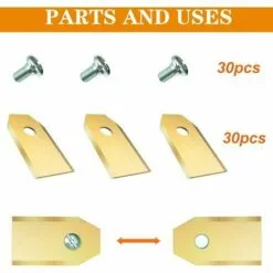 Lot de 30 Lames de Rechange en Titane pour Robots Tondeuses Husqvarna, Automower, Gardena - Compatible Modèles 105, 310, 315, 320, 420, 430X, R40i 9 Lot de 30 Lames de Rechange en Titane pour Robots Tondeuses Husqvarna, Automower, Gardena - Compatible Modèles 105, 310, 315, 320, 420, 430X, R40i -Tondeuse Et Accessoires Boutique 66211272 4