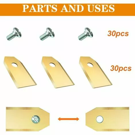 Lot de 30 Lames de Rechange en Titane pour Robots Tondeuses Husqvarna, Automower, Gardena - Compatible Modèles 105, 310, 315, 320, 420, 430X, R40i 5 Lot de 30 Lames de Rechange en Titane pour Robots Tondeuses Husqvarna, Automower, Gardena - Compatible Modèles 105, 310, 315, 320, 420, 430X, R40i – Image 4