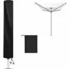 PESCE Housse De Protection Pour Séchoirs Parapluie , Tissu Oxford 420D Housse Étanche De Pour Séchoir De Jardins Cordes à Linge Rotatives, Ronde, 160x15x15cm (Noir) 1 PESCE Housse De Protection Pour Séchoirs Parapluie , Tissu Oxford 420D Housse Étanche De Pour Séchoir De Jardins Cordes à Linge Rotatives, Ronde, 160x15x15cm (Noir) -Tondeuse Et Accessoires Boutique 66263925 1