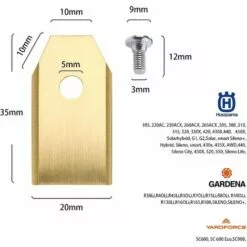 HKLFFJA 45 Lames De Rechange Pour Husqvarna / Automower / Gardena / Yardforce Robot Tondeuse, Lames De Couteau En Titane - Lames De Rechange(3 G - 0,75 Mm)-Accessoire De Rechange - Avec Vis 9 HKLFFJA 45 Lames De Rechange Pour Husqvarna / Automower / Gardena / Yardforce Robot Tondeuse, Lames De Couteau En Titane - Lames De Rechange(3 G - 0,75 Mm)-Accessoire De Rechange - Avec Vis -Tondeuse Et Accessoires Boutique 66352672 3
