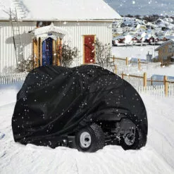 PESCE Housse De Tondeuse à Gazon – Housse De Tracteur Pour Terrasses Jusqu'à 140 X 66 X 91 Cm Housse De Rangement En Polyester Oxford 210D Robuste, Protection UV Ajustement Universel Avec Cordon De Serrage Et Housse De Rangement -Tondeuse Et Accessoires Boutique 66652222 4