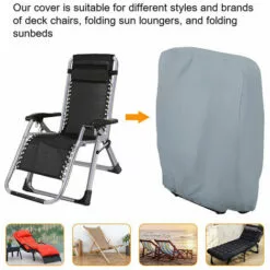 PESCE Couverture De Chaise Pliante Extérieure Zéro Gravité Imperméable à L'eau Anti-poussière Pelouse Meubles De Patio Couvre Tous Les Temps Résistants 10 PESCE Couverture De Chaise Pliante Extérieure Zéro Gravité Imperméable à L'eau Anti-poussière Pelouse Meubles De Patio Couvre Tous Les Temps Résistants -Tondeuse Et Accessoires Boutique 66652291 4