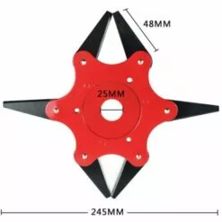 BF Trou De Montage 25 Mm Tête De Coupe à Six Feuilles Tête D'herbe Accessoires De Tondeuse à Gazon Lame De Débroussailleuse Coupe-herbe De Désherbage Universel