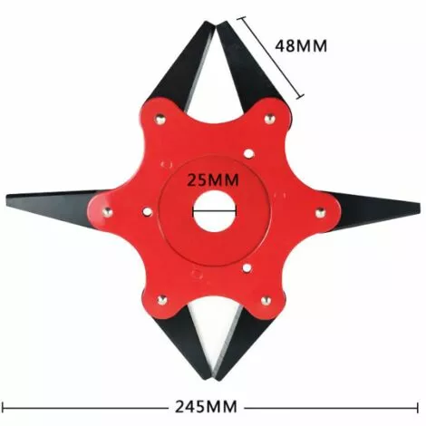 BF Trou De Montage 25 Mm Tête De Coupe à Six Feuilles Tête D'herbe Accessoires De Tondeuse à Gazon Lame De Débroussailleuse Coupe-herbe De Désherbage Universel 3 BF Trou De Montage 25 Mm Tête De Coupe à Six Feuilles Tête D'herbe Accessoires De Tondeuse à Gazon Lame De Débroussailleuse Coupe-herbe De Désherbage Universel