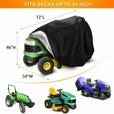 REGALI Housse De Tondeuse à Gazon Autoportée Housse De Tracteur étanche Pour Terrasses Jusqu'à 137,2 Cm Fabriqué En Polyester Oxford 210D épais Et Résistant, Protection UV Ajustement Universel Avec Sac De Rangement à Cordon 4 REGALI Housse De Tondeuse à Gazon Autoportée Housse De Tracteur étanche Pour Terrasses Jusqu'à 137,2 Cm Fabriqué En Polyester Oxford 210D épais Et Résistant, Protection UV Ajustement Universel Avec Sac De Rangement à Cordon – Image 2