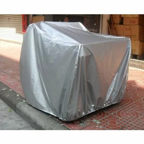 HKLFFJA Housse De Moto Argentée Universelle 210D Oxford Cloth Heavy Duty Quad Bike Cover All Weather Outdoor Motorcycle Scooter Covers ATV Cover 71"L×47"W×43"H 7 HKLFFJA Housse De Moto Argentée Universelle 210D Oxford Cloth Heavy Duty Quad Bike Cover All Weather Outdoor Motorcycle Scooter Covers ATV Cover 71"L×47"W×43"H – Image 5
