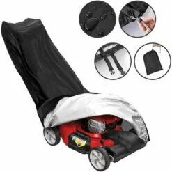 HKLFFJA Tondeuse À Gazon Couvre Étanche Antipoussière Tous Temps Extérieur/intérieur Anti-UV Protecteur 210D Polyester Sac De Rangement - -Tondeuse Et Accessoires Boutique 67177105 3