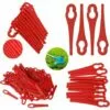 THSINDE Lidl Florabest Lot De 100 Lames De Rechange En Plastique Pour Coupe-bordures FRT18A FRT18A1 Art 46155 FRT20A1 Grand Trou 12 Mm Petit Trou 7 Mm -Tondeuse Et Accessoires Boutique 67503090 1