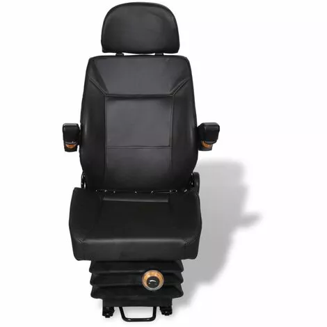 VidaXL Siège De Tracteur Avec Suspension - Noir 5 VidaXL Siège De Tracteur Avec Suspension - Noir – Image 3