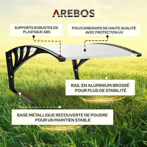 AREBOS Garage De Tondeuse Robot | Abri Pour Robot | Taille 102 X 79 X 46 Cm | Résistant Aux Intempéries + Protection UV | Avec Pieds En Métal | Matériel De Montage Inclus 5 AREBOS Garage De Tondeuse Robot | Abri Pour Robot | Taille 102 X 79 X 46 Cm | Résistant Aux Intempéries + Protection UV | Avec Pieds En Métal | Matériel De Montage Inclus – Image 4