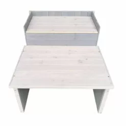 WILTEC Garage Pour Robot-tondeuse Toit Gradin Bois Massif Abri Carport Gris 79,7x66x55,7cm -Tondeuse Et Accessoires Boutique 9562058 2